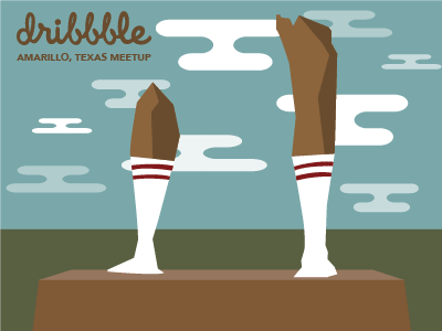 July Dribbble Meetup - Ozymandias amarillo flat style illustration meetup ozymandias texas vector