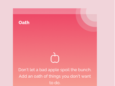 Oath - A Not-To-Do List gradients material design to do todolist typography
