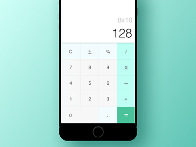 Daily UI #004 - Light Calculator UI calculator hig ios iphone old school simple