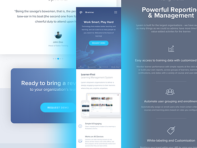 Landing page made for the Responsive Web blue ipad ipad pro landing page long page mobile resizable resize responsive design