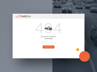 A Simple 404 page for CreditMate 404 page error 404 web design