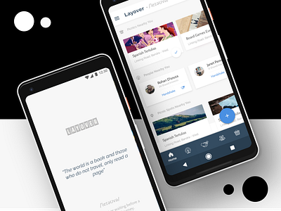 UI Mockups for Layover Social