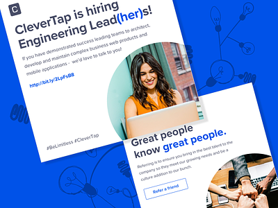 Posts for Hiring - CleverTap hiring typography typography design visual design