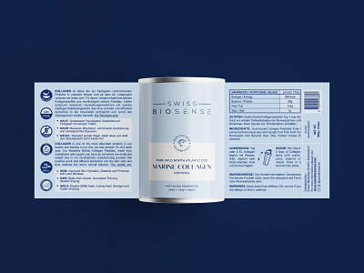 Label marine collagen 3d collagen design collagen packaging design dietary supplements graphic design label design label tube logo minimalistic packaging packaging packaging food packaging tube vector