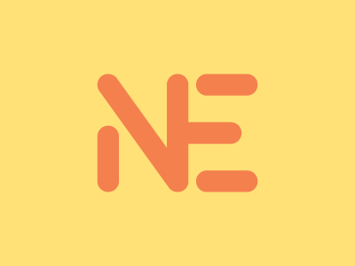 NE icon identity logo nebraska symbol typography