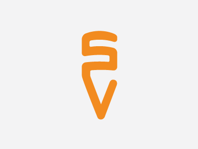 SV icon logo mark pencil symbol