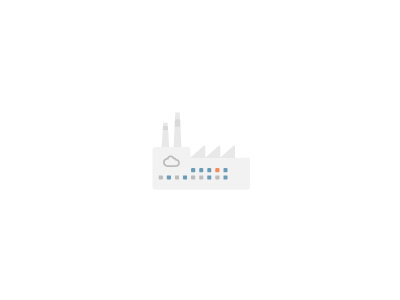 Factory build building cloud create factory icon illustration