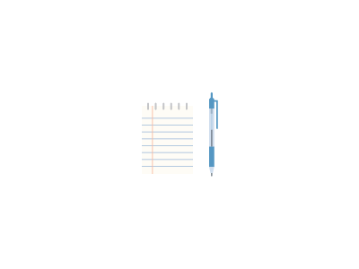 Pen and Paper draw icon illustration note notepad paper pen write