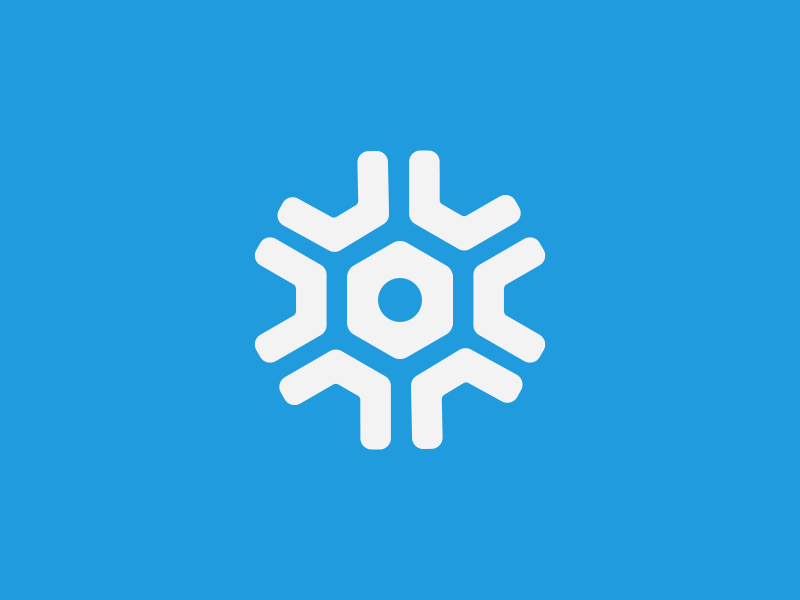 Snowflake ac icon identity illustration industrial logo snow snowflake winter