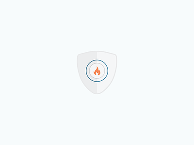 Shield fire firewall flame icon illustration protect security shield torch