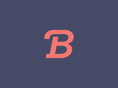B b future identity letter logo mark retro