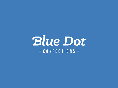 Blue Dot Confections b blue blue dot candy confections identity logo mark