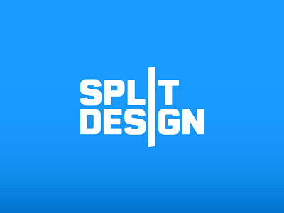Split Design audio blue design identity logo logotype podcast split typography wordmark