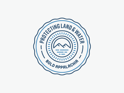 Bold Appalachia Badge appalachia badge bold crest identity land logo mountain protect water