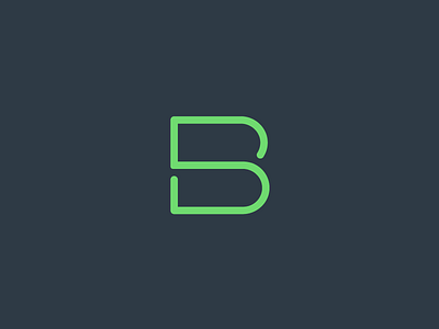 B b identity letter logo monogram