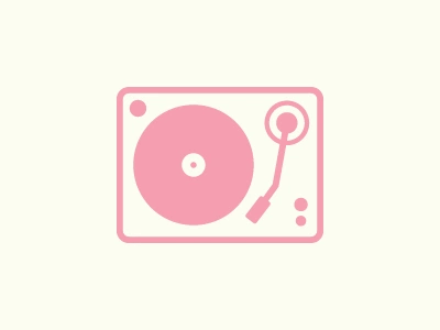 Turntable icon music record symbol turntable