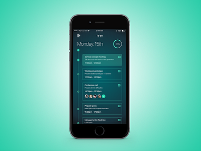 Nick Parker Daily UI #6 app ios iphone mint mobile monday task ui