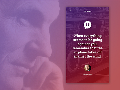 Nick Parker Daily UI #10 app challenge daily ford henry mobile quotes ui