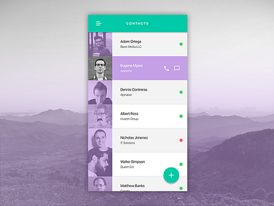 Nick Parker Daily UI #12 app contacts daily design material mobile nickparker ui