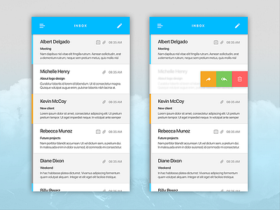 Nick Parker Daily UI #14 app blue client daily email inbox mail mobile nickparker ui
