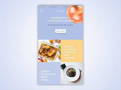 Nick Parker Daily UI #24 app daily design food inspiration mobile projectcomet recipe ui