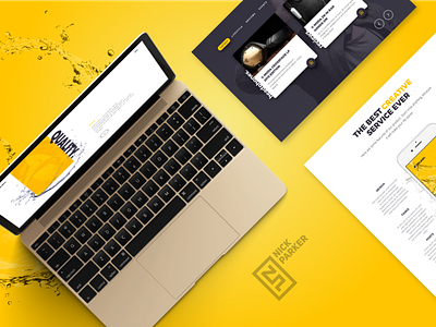 Splash UI Kit for Sketch article design landing portfolio product sketch ui uikit web yellow