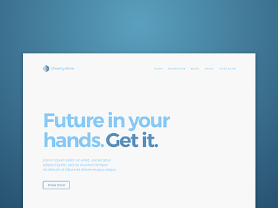 Nick Parker Daily UI #41 daily dreamy header landing page ui