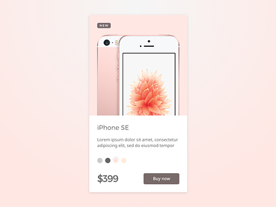 Nick Parker Daily UI #42 card daily ecommerce iphone product se ui