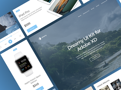 Dreamy UI Kit for Adobe XD | Coming soon adobexd blog dreamy ecommerce news post ui uikit ux