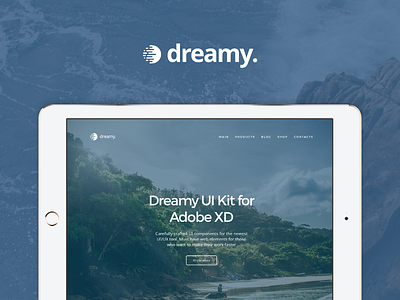Dreamy UI Kit for Adobe XD adobexd blog design dreamy ecommerce news nickparker projectcomet uikit ux web