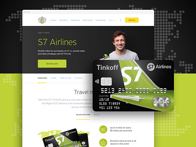 S7 Airlines Premium Card bank card company design finance product s7 tinkoff web
