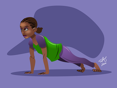 Planking black character exercise fitness app fitness center fitness logo illustration plank vectorart vectorillustration women