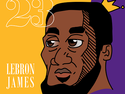 The King 23 LBJ basketball graphic design illustration la lakers lakers lebron lebron james vector art