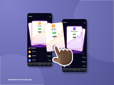 Swiping Gestures Crypto App