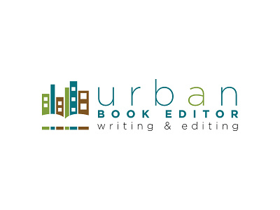 Urban Book Editor Horizontal Logo book city editing logos urban urban book editor