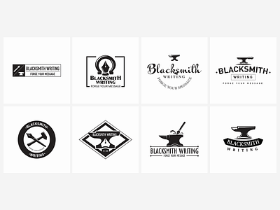 Blacksmith Writing Logos