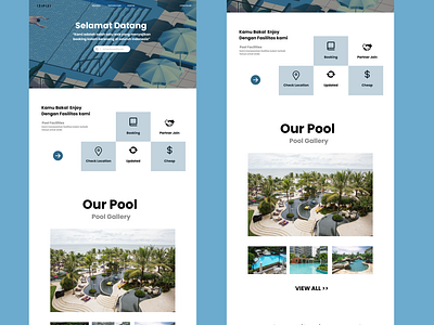 Smwimming Pool Website Design 3d design illustration logo swim ui vector