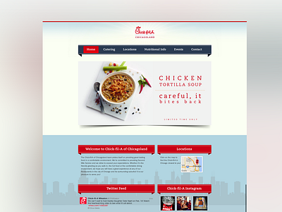 Dribbble 0014 cfa chick fil a fast food full site web design