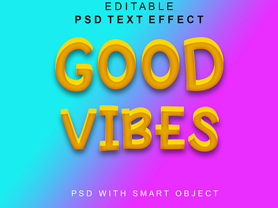 good vibes text effect