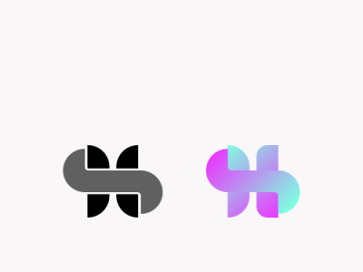 H S letter logo app branding corporate graphic design icon illustration letter logo