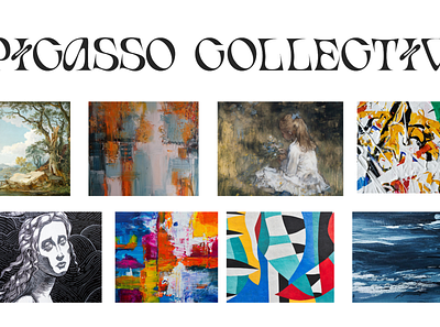 Picasso Collective branding design graphic design typography ui