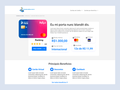 UI Website Main Page Design app credit card design figma minimal ui website