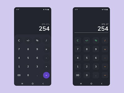 Daily UI #7 — Calculator android app calc calculate calculator app calculator ui dailyui design figma material minimal ui