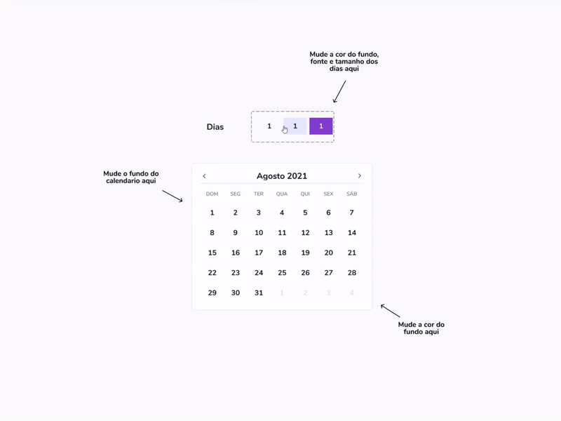 Interactive Calendar ( Figma) app calendar design figma minimal ui