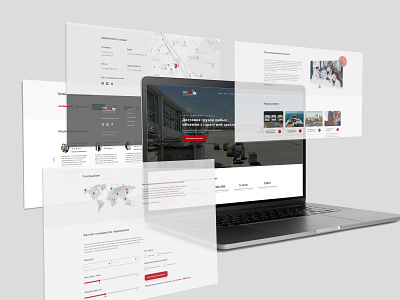 Landing page for Cargo freight company cargo design logistic logo ui ux webdesign