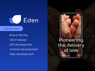 Eden. Life care App app branding design logo startup ui ux