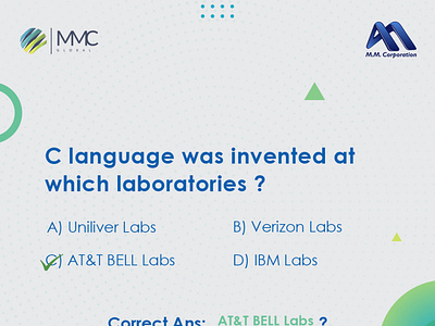 C Language Was Invented at which Laboratories?