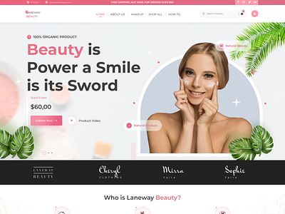👍 Beauty Product Web Page Design
