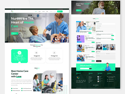 Nurse Health Care Blogs ❤️ 3d animation blogpagedesign blogwebpage branding designwebpage graphic design illustration motion graphics nursewebpagedesign template templatedesign ui uiux ux vector webdesign webpage