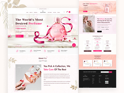 Subscription perfume web page design ❤️